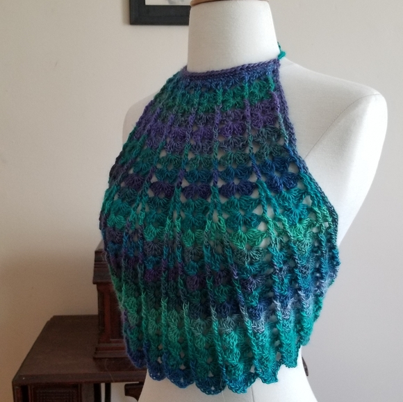 Bell Bottom Bleus Tops - Crocheted Halter Top